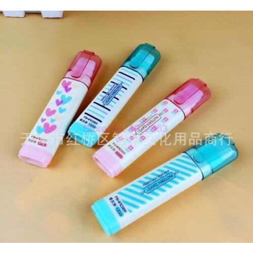 540pcs/lot Cute Kawaii Heart Flower Rubber Erasers Lovely Stripe Pencil Eraser For Kids Gift Creative Korean Stationery Item