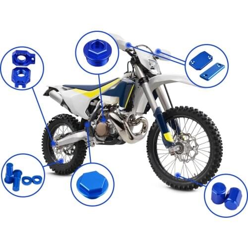 Motorcycle Accessories Brake Clutch Reservoir Cover Cap Axle Block For Husqvarna TE FE TX 125 150 250 300 350 390 400 450 501