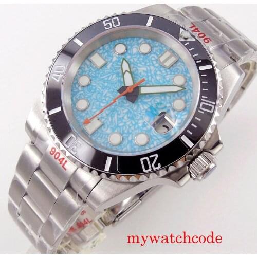 24 Jewels NH35A Automatic Watch Sapphire Crystal Date Luminous Dial Bliger Brand Undirectional Bezel Vintage Watch