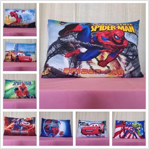 Disney The Avengers Spider-Man Pillow Case for Kids Bedroom Pillow Cover Shams Boys Bed Decoration Childrens Home 1 Piece 3D