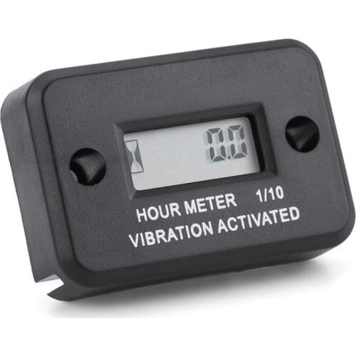 Digital Vibration Hour Meter Gauge Wireless for Vibrating Machine Motorcycle ATV Boat Marine Digital Hour Meter