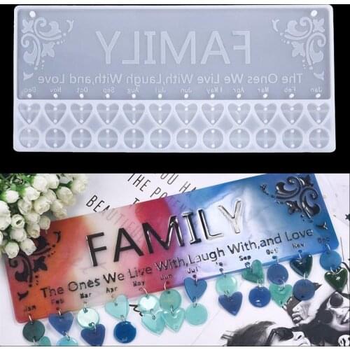 Resin Mold Silicone Mold For DIY Crystal Epoxy Resin Creative Calendar Handmade Casting Mould Jewelry Tools