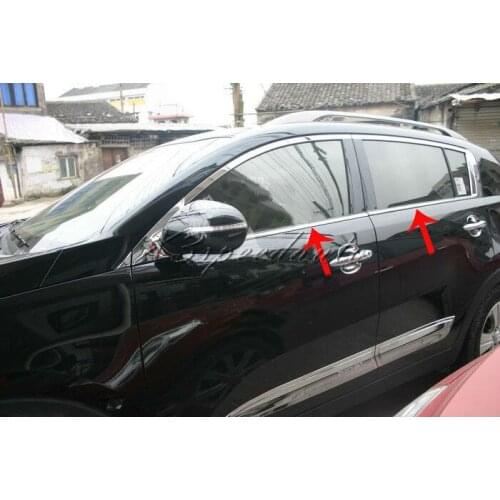 Chrome Stainless Steel Bottom Window Trim Kit 4pcs For KIA Sportage Sportager