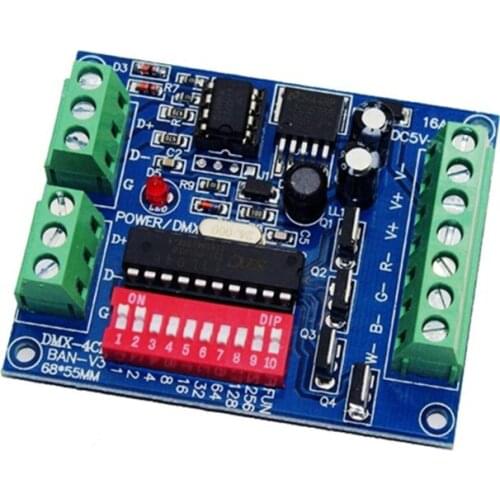 Best price 1 pcs DC12V-24V 4 channel Dmx 512 Decoder led decoder Dimmer Controller