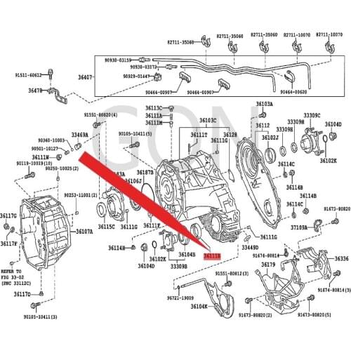 Oil seal (transfer case) 2007-Toy ota LAN DCR UIS ERT UND RAS EQU OIA transfer case front flange oil seal transfer case oil seal