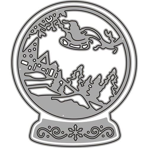 Metal Die Cut Christmas Backdrop Frame Cutting Die Multipurpose Cut Template Stencil for DIY Decorative Embossing Paper Card