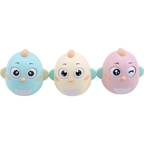 Cute Baby Toys Nodding Moving Eyes Owl Doll ABS Baby Rattles Gifts Baby Roly-poly Tumbler Toy With Bell Toys For Children