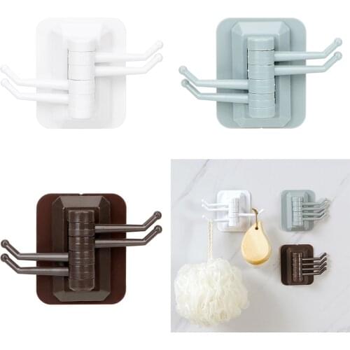 Multifunction Hanger For Kitchen Bathroom Multi-Purpose Hooks Self-Adhesive Hook Strong Stick Wall Hanger 180 Degree Rotatable