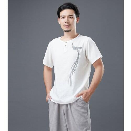 Summer Men Sweatshirt Retro Cotton Linen Quickly Dry T-shirt Sport Jogger Training Workout Casual Running Yoga Shirt Sportswear