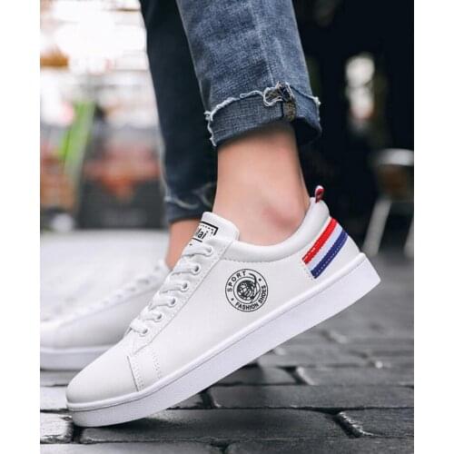 2019 Men Shoes Autumn Winte Casual Leather Flat sports Shoes Lace-up Low Top White Male Sneakers tenis masculino adulto Shoes