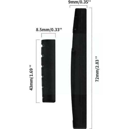 2PCS Guitar Parts 6 String Classical Guitar Bone Bridge And Nut Set Saddle Ivory V6E1