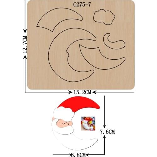 New Santa Claus, moon Wooden die Scrapbooking C-275-7 Cutting Dies