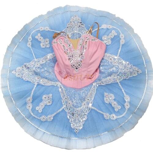 Adult Professional Ballet Tutu Spring Fairy Tutus Pancake Peformance Tutus Pink Blue Ballet Stage Costume Ballerina Ballet Tutu