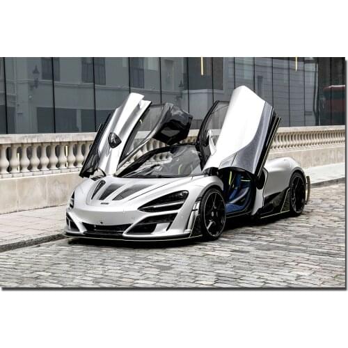 DIY Framed Canvas Prints Posters Mclaren 720S Supercar Canvas Painting Decoration For Living Room