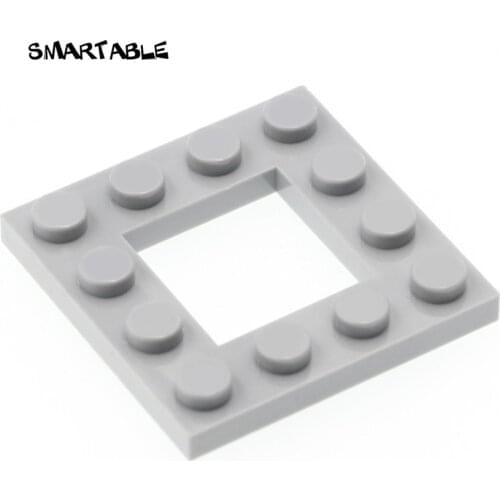 Smartable Plate Special 4x4 with 2x2 Cutout Building Blocks Brick MOC Parts DIY Toys For Kids Compatible 64799 20pcs/set