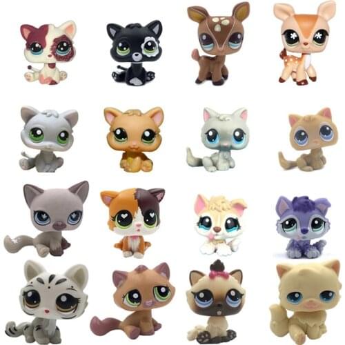 LPS CAT Old Littlest pet shop Cute Toys Mini Short Hair Kitten HIMALAYAN Kitty Husky Dog Spaniel Collie Great Dane Rare Figure