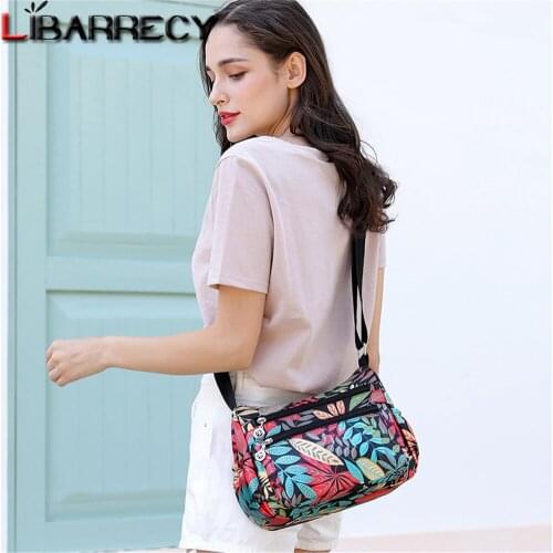 High Quality Oxford Floral Pattern Design Ladies Crossbody Bag Multifunctional Women Solid Color Shoulder Bags Bolsa Feminina