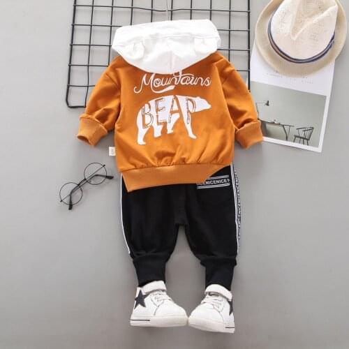 0-5 years baby clothes boys spring autumn fashion cartoon long-sleeve hooded sweater two-piece suit baby boys casual sports suit