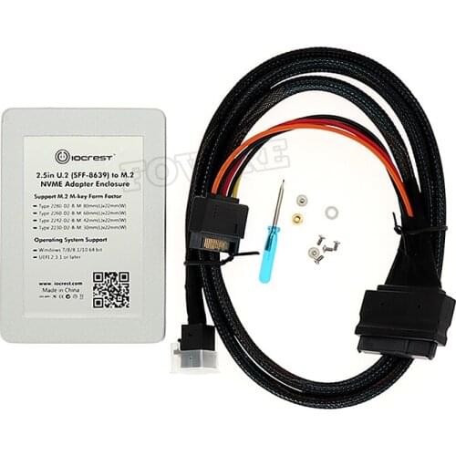 U.2 ( SFF-8639 ) To M.2 NVMe PCI-e PCI express I/F SSD Adapter HDD with enclosure