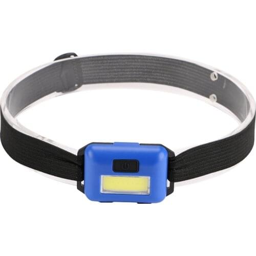 Cob Led Mini head light lamp Headlight 3 Modes Rainproof Head Torch Flashlight Head For Outdoor Camping Fishing Blue