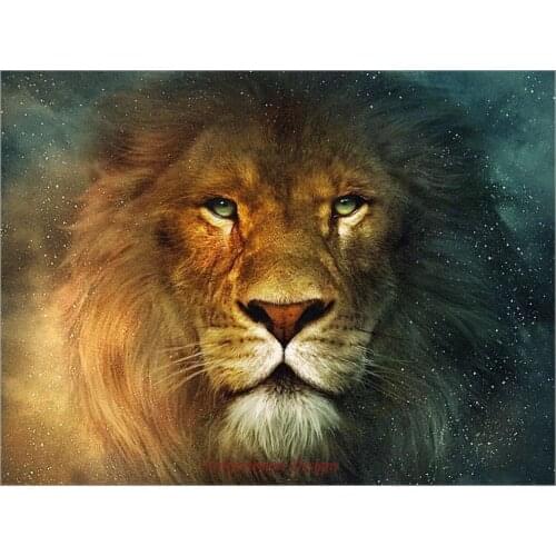 Embroidery Counted Cross Stitch Kits Needlework - Crafts 14 ct DMC color DIY Arts Handmade Decor - Lions Head