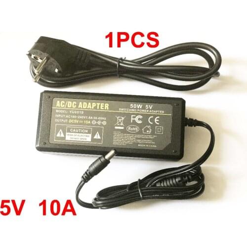 High qualityDC 5V 10A LED Power Supply For WS2812B WS2811 LPD8806 WS2801 LED Strip Light UK,US,EU,AU plug