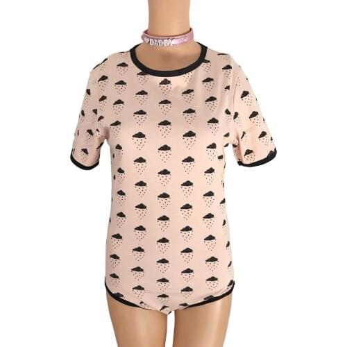 Adult Baby Onesie Diaper Lover (ABDL) Snap Crotch Romper Onesie Pajamas ABDL DDLG Cosplay Romper