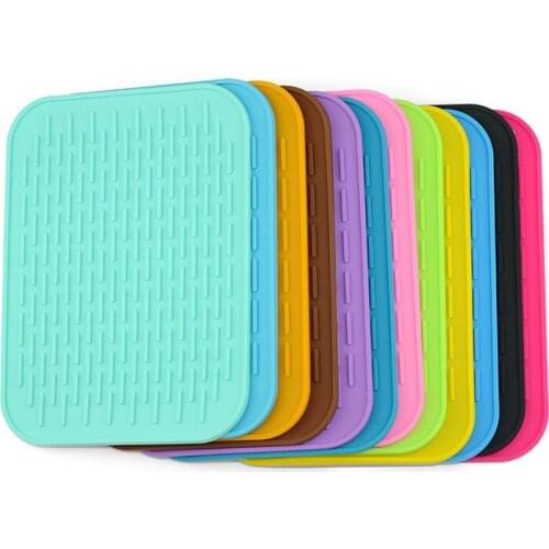 1Pc Rectangle Heat Resistant Mat Silicone Holder Mat Kitchen Non-slip Trivet Pot Tray Pan Heat Insulation Pads Table Placemat