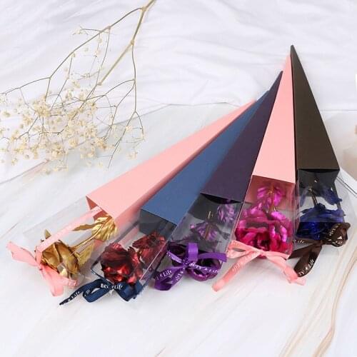 1Pc 24k Gold Foil Rose Flower Long Stem Golden Dipped Flower Valentines Day Gift Handcrafted Handmade Rose Flower