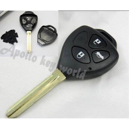 10PCS/lot For 3 Buttons Remote Key Shell Case For Toyota Camry Corolla Reiz Vios Fob Key blank Cover
