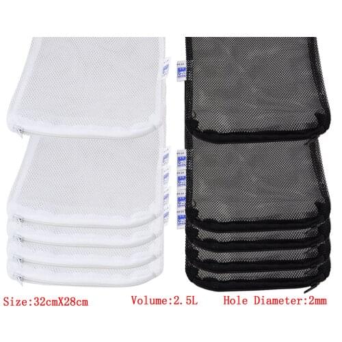 10PCS 32cm*28cm Filter Bag 2.5L Dense Hole 2MM Mesh Fishbowl Filter Mesh Bag Activated Carbon Filter Material Mesh Bag Aquarium