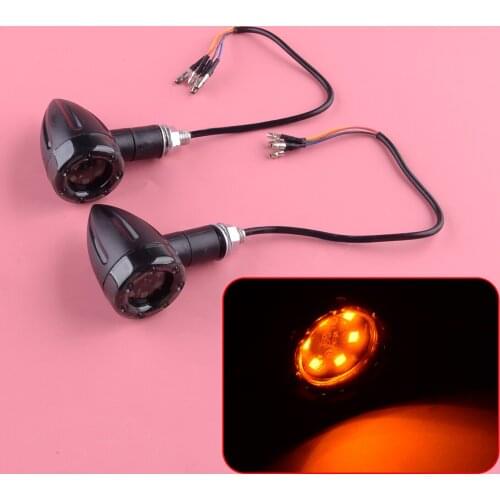 2 Pcs 13LED Universal LED Bullet Brake Running Turn Signal Tail Light 8mm Fit For Motorcycle with DC 12V