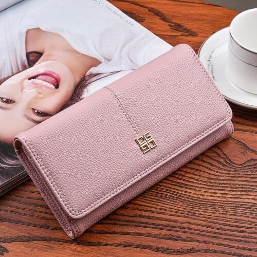 2021 Large Women Wallets Clutch bag Zipper Long Wallet Fashion luxury PU Leather Card Holder Wallet For Women portefeuille femme