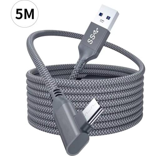 5M Data Line For Oculus Quest 2 Link Headset USB 3.0 Type C Data Charging Cable Transfer Type-A To USB-C Cord VR Accessories