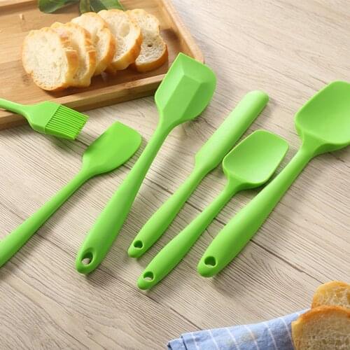 6 Pack Non-Stick Silicone Spatula With Stainless Steel Core Multifunctional Silicone Cookware For Kitchen