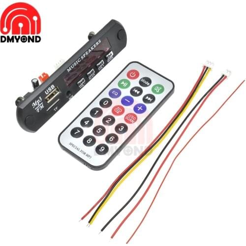Car TF Card MP3 Player Decoder Board 12V with Radio FM Function Infrared Receiving Module With Remote Control USB FM Aux Radio