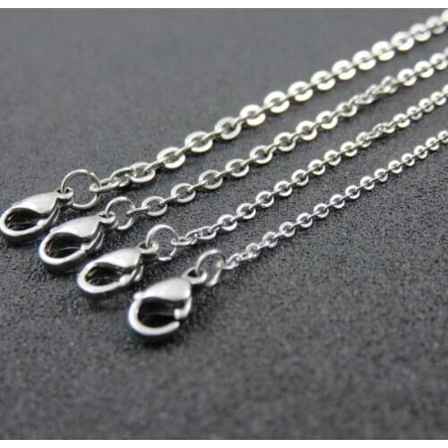 1.5/2/2.5/3mm Width Women Necklace Fashion Stainless Steel Cross Classic Chain Jewelry