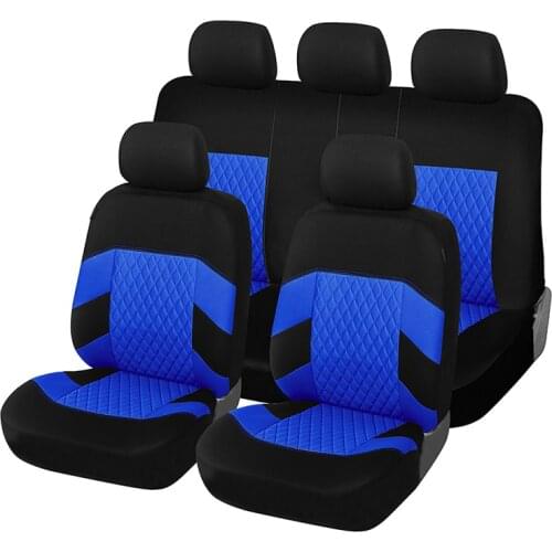 AUTOYOUTH Embroidered Tire Series Car Seat Cover Plain Fabric Bicolor Stylish Car Accessories Suitable For Most Cars