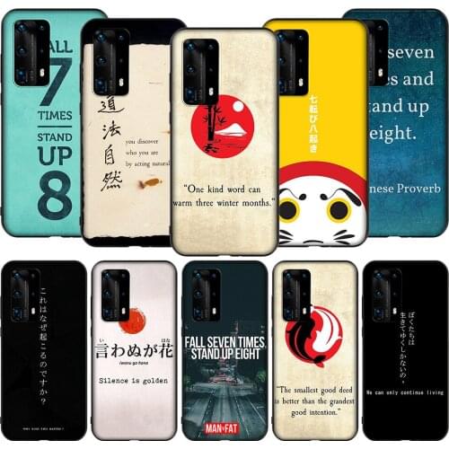 T64 Fall Seven Get Up Eight Proverb Case for Honor Note 6A 7A 7C 7X 8 8A 8C 8X 9 9A 9X 10X 20 20S 30 Y6P Lite Pro