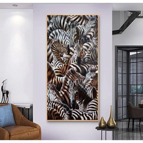 Black And White Zebra Pictures Modern Home Decor Canvas Painting Wall Art Print Animal Posters For Nordic Bedroom Living Room