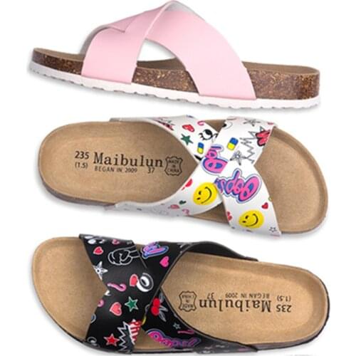 COSMAGIC 2021 Summer Cork Slipper New Fashion Women Casual Beach Slip On Outside Non-slip Slides Shoe