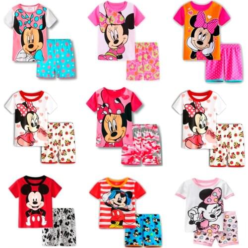 Kids Short Sleeve Pyjama Children Clothing Sets Boys Girls Sleepwear Toddler Pajamas Sets Fille Garcon Ensemble Pijama Menino