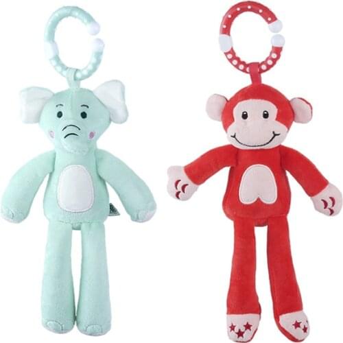 Baby Toys 0-12 Months Anime Soft Baby Rattles Bed bell Plush Toys Musical Appease Early Education Rattles For newborn baby