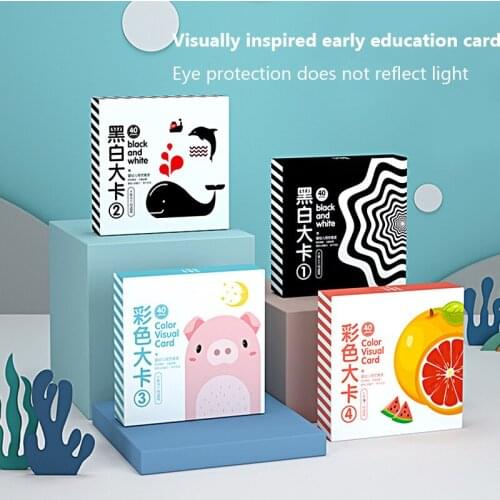 Baby Toys Black White Flash Cards High Contrast Visual Stimulation Learning Activity Flashcards Early Learning Cognitive Card