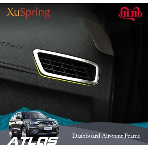 For Geely Atlas Boyue Emgrand NL-3 Proton X70 2016-2019 Car Dashboard A Pillar Air Outlet Vent Trim Frame Sticker Styling