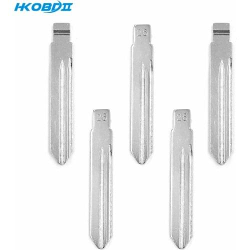 HKOBDII #26 B102 KD Blade VVDI Blade JMD Blade forGm for Buick Metal Blank Uncut Flip KD Remote Key Blade Type