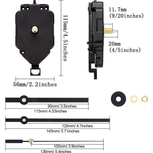 HR9865+903 Quartz Swing Clock Movement Long Hands Motor Watchmaker DIY Repair
