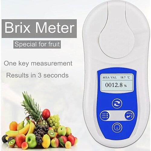 Brix Meter Digital Fruit Brix Meter High-precision Sugar Content Detector Sweetness Meter Honey Refractometer Range 0-53.0