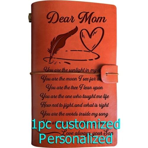 Engraved Leather journal personalized gifts to my husband BJ230 Customized Notebook A5 Dropshipping Supplier US Store Diary