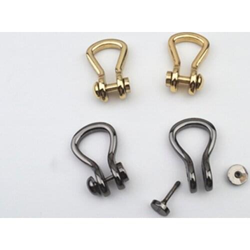 1pcs Metal Detachable Open Screw D Ring Buckle Shackle Clasp for DIY Leather Craft Bag Strap Belt Handle Shoulder Webbing